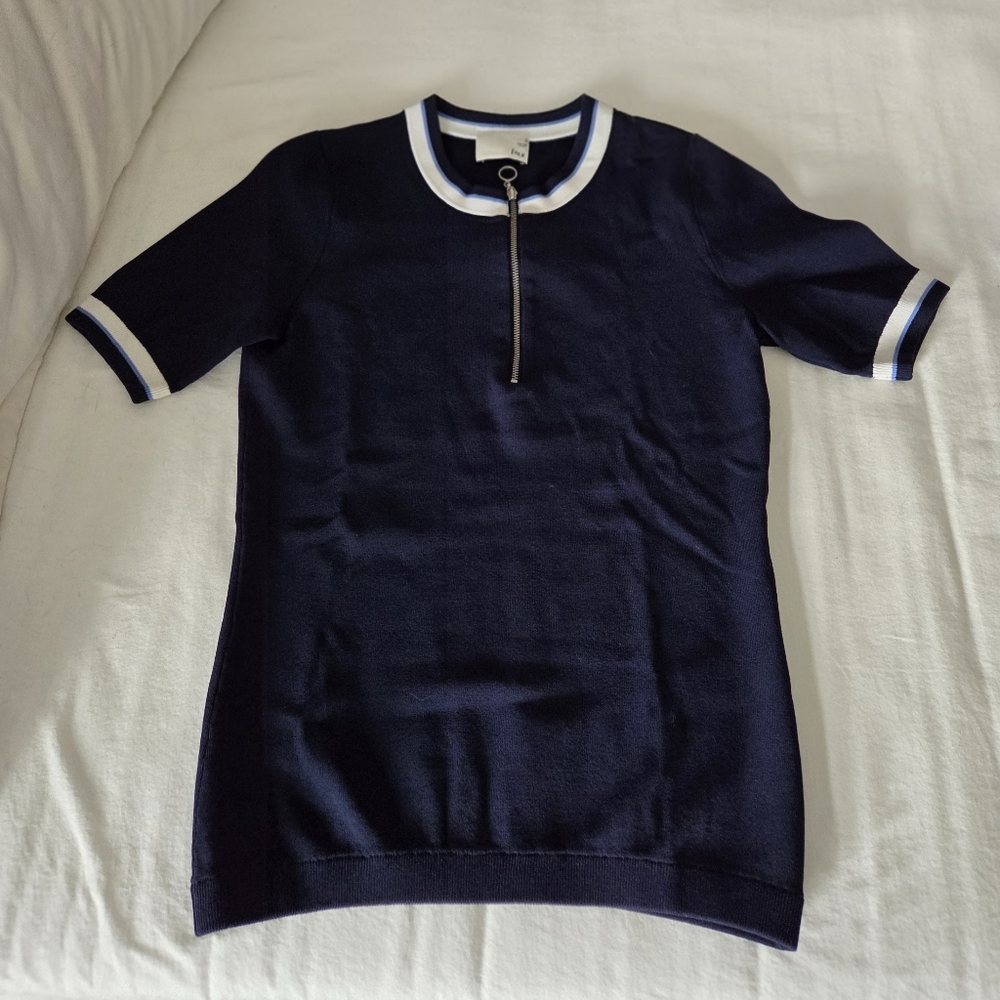 Wilfred Free Short Sleeve Quarter Zip Top